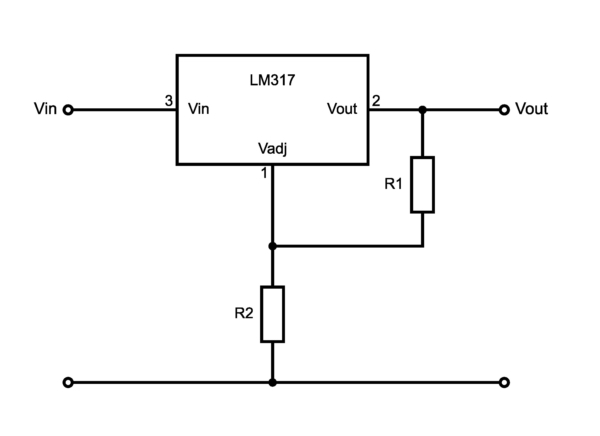 Circuit with LED and resistor